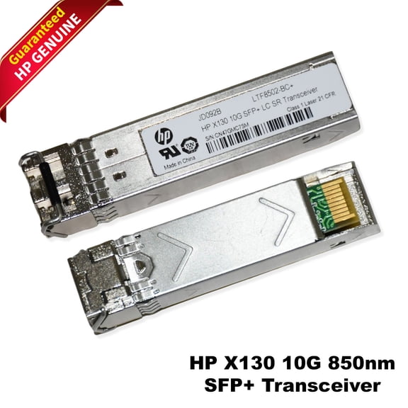 Pre-Owned HP JD092B X130 10GBASE-SR SFP+ Transceiver 10Gbps 300m MMF Module
