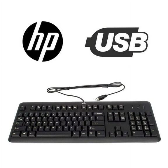 HP KU-1156 Full Size Standard Keyboard, Black