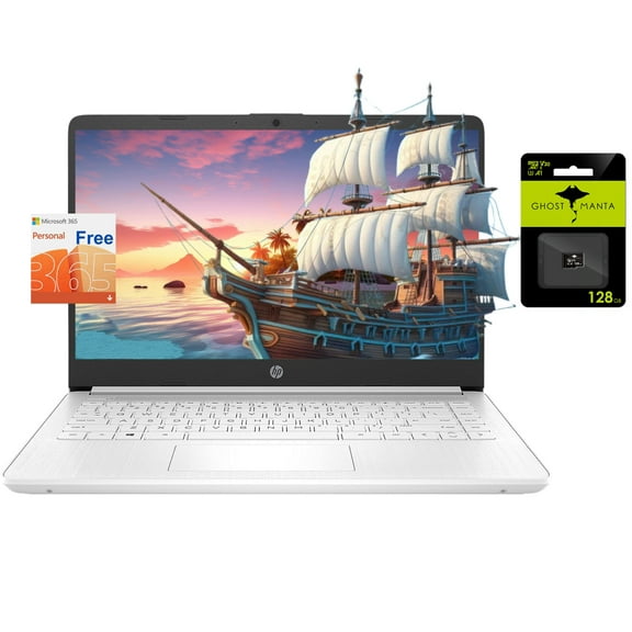 HP Laptop, 14 Inch Intel Quad-Core N4120 CPU, 16GB LPDDR4 RAM 192GB Storage(64GB eMMC+128GB SD Card), Laptops Computer, Office 365 1-Year Subscription, Numeric Keypad, Slim, Win 11 S