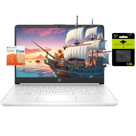 HP Laptop, 14 Inch Intel Quad-Core N4120 CPU, 8GB LPDDR4 RAM 192GB Storage(64GB eMMC+128GB SD Card), Laptops Computer, Office 365 1-Year Subscription, Numeric Keypad, Slim, Win 11 S
