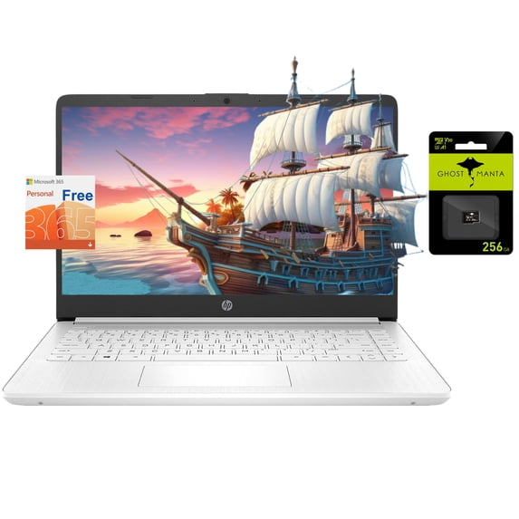 HP Laptop, 14 Inch Intel Quad-Core N4120 CPU, 8GB LPDDR4 RAM 320GB Storage(64GB eMMC+256GB SD Card), Laptops Computer, Office 365 1-Year Subscription, Numeric Keypad, Slim, Win 11 S