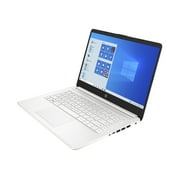 HP 14-dq0032dx 14" HD Notebook Computer, Intel Celeron N4020 1.1GHz, 4GB RAM, 64GB eMMC Flash Memory, Windows 11 Home S Mode, Snowflake White