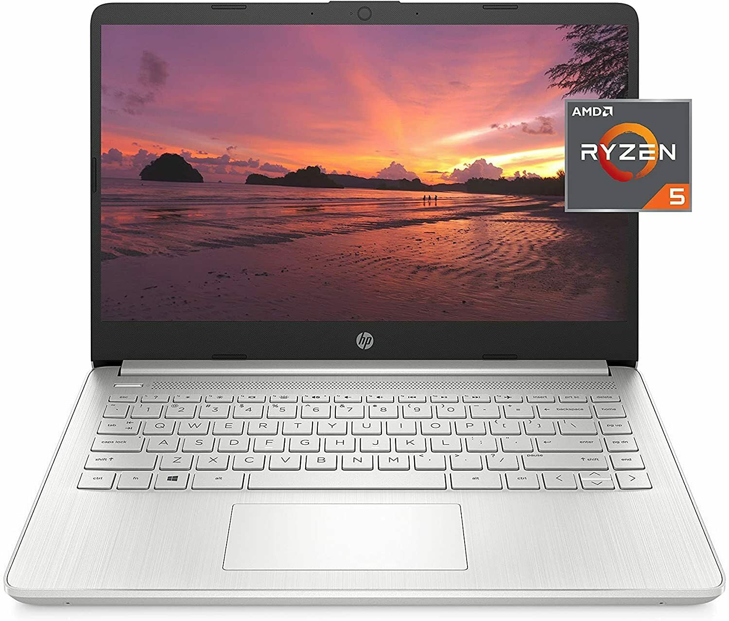 HP 2021 Newest 14' Laptop, Intel N4120, 4GB RAM, 64GB Storage, Office 365, Webcam, HDMI, Google Classroom