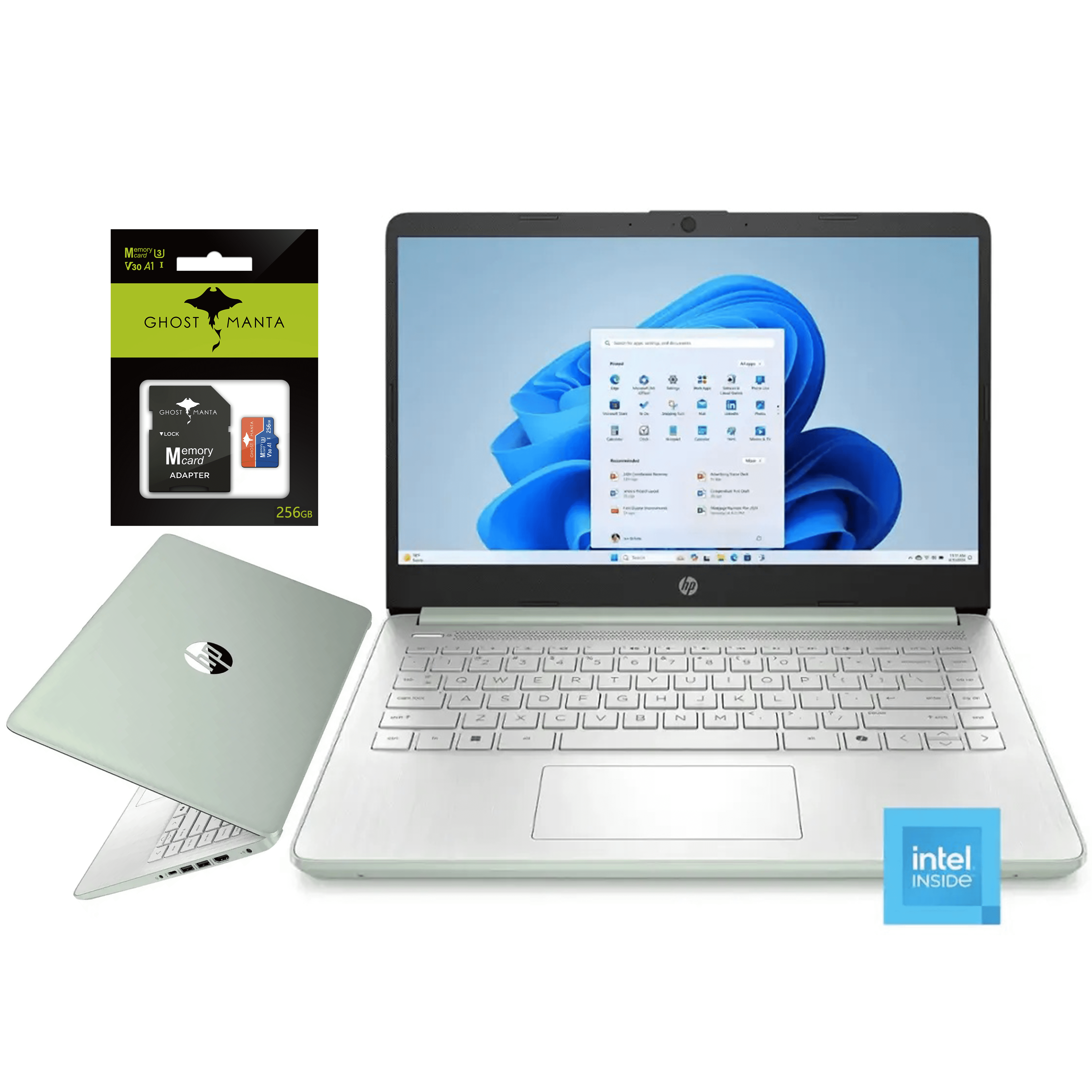 HP Laptop 14 inch, 16GB DDR4, 320GB Storage(128GB eMMC+256GB SD