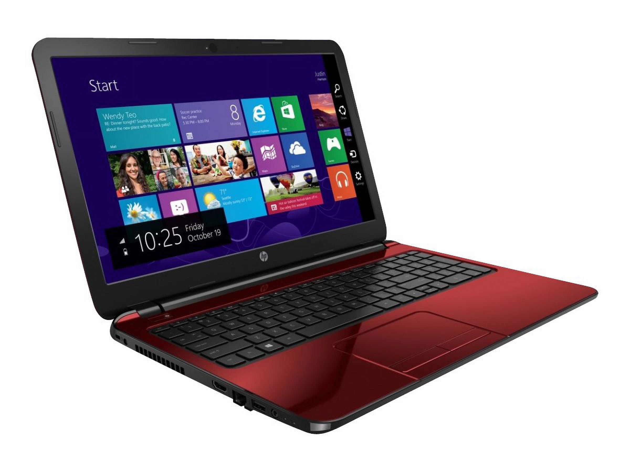 HP Laptop 15-R132wm - Intel Pentium N3540 / 2.16 GHz - Win 8.1 64-bit - HD Graphics - 4 GB RAM - 500 GB HDD - DVD SuperMulti - 15.6" 1366 x 768 (HD) - flyer red - image 1 of 7