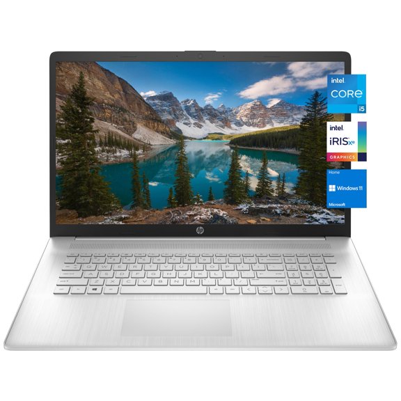 HP Laptop, 17.3" FHD Display, Intel Core i3-1115G4 Processor, 8GB RAM, 256GB PCIe SSD, Webcam, Bluetooth, Wi-Fi, HDMI, Windows 11 Home, Silver, Upgraded w/ AIEC Memory, SSD and/or Accessories