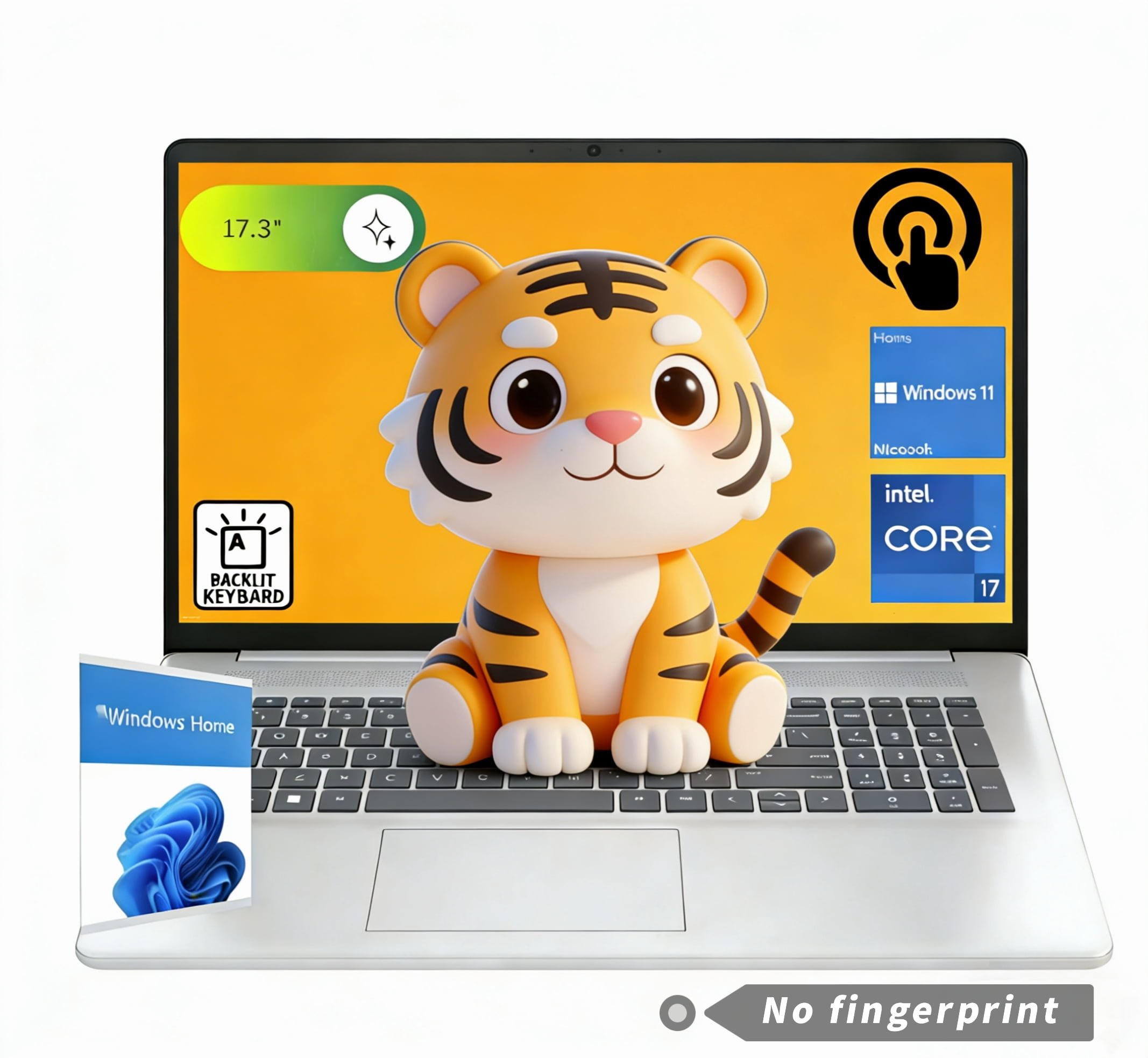 HP Laptop, 17.3” HD+ Touchscreen Display, Intel Core i7-1355U