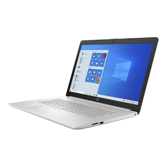 HP Laptop 17-by4633dx - Intel Core i5 - 1135G7 / up to 4.2 GHz - Win 10 Home 64-bit - Intel Iris Xe Graphics - 8 GB RAM - 256 GB SSD NVMe - 17.3" IPS 1920 x 1080 (Full HD) - Gigabit Ethernet - Wi-Fi 5 - natural silver (cover and base), IMR cover and keyboard frame finish with vertical brushing pattern, paint finish (base)
