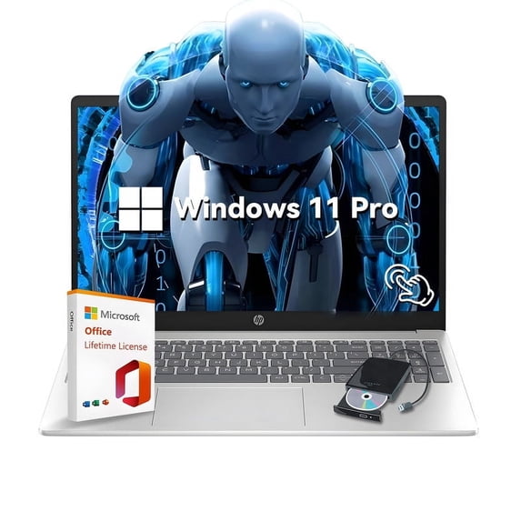 HP Laptop for Business and Student - 15.6" Touch Display, Intel 6-Core i3-1215U, 64GB RAM, 1TB SSD, Intel UHD GPU, HD Webcam, WiFi, Long Battery Life, HDMI, Win 11 Pro