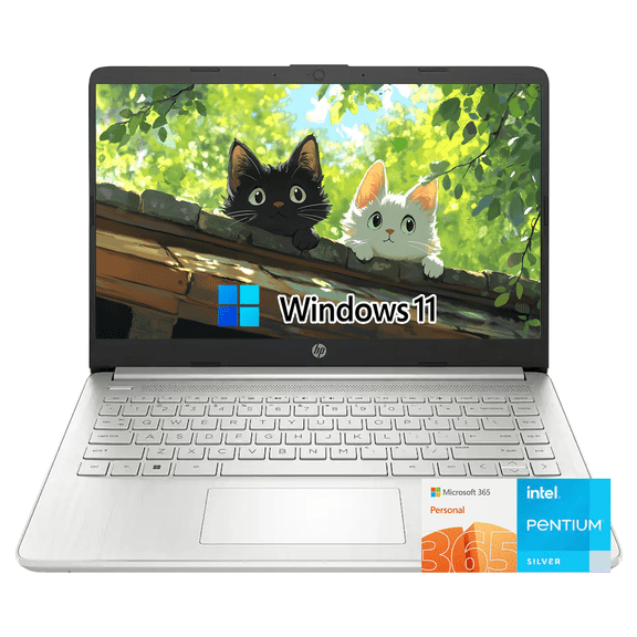 HP Laptop Clearance 2025 | 14" HD IPS Laptop | quad-core Intel Pentium N5030 | 4GB RAM | 128GB SSD | Windows 11 Home in S Mode | 1-Year Microsoft 365 Included