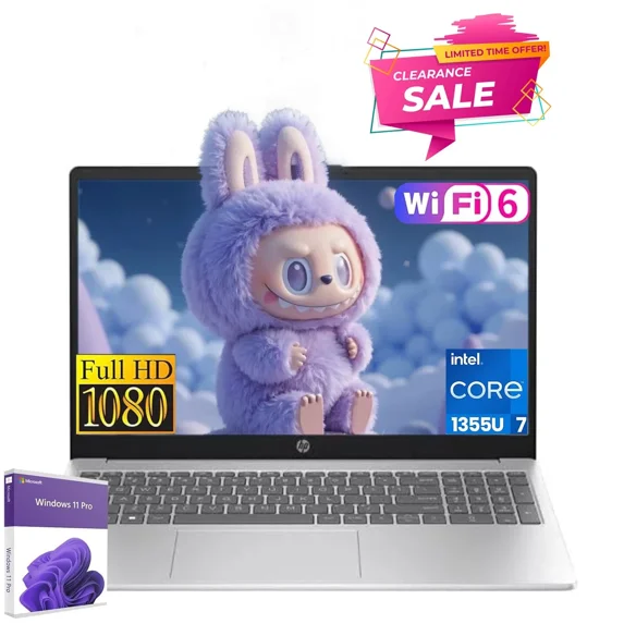 HP Laptop Computer 15.6" FHD Anti-Glare Display, 13th Gen Intel Core i7-1355U Processor, 16GB RAM, 1TB SSD, Intel Graphics, Wi-Fi 6, Bluetooth 5.3, Windows 11 Pro