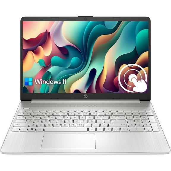 HP Laptop Computer, 15.6" HD Touchscreen Display, Intel Core i3-1115G4 Processor, 32GB RAM, 2TB SSD, Intel UHD Graphics, Wi-Fi, Bluetooth, Numeric Keypad, Windows 11 Home in S Mode, Silver