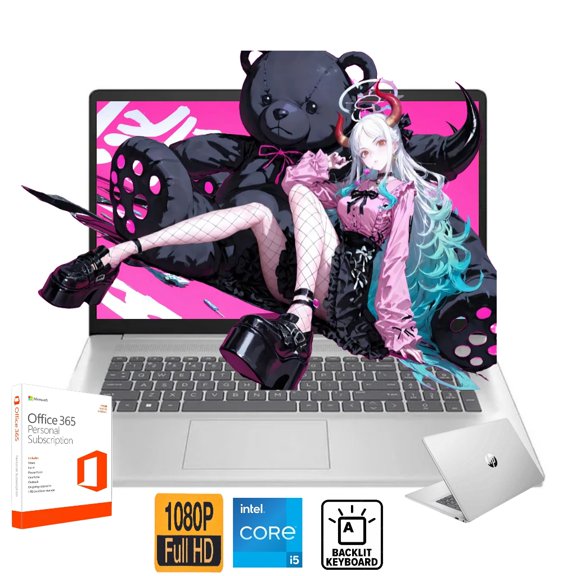 HP Laptop Computer, 17.3" FHD IPS Display, Intel Core i5-1335U(Beat i7-1255U) Processor, 16GB RAM,512GB SSD, Intel Iris Xe Graphics, Wi-Fi 6, Backlit Keyboard, Numeric Keypad, HDMI, Windows 11 Home