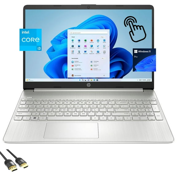 HP Laptop for Students and Business, 15.6" Micro Edge Touchscreen Display, 12th Gen Core i3-1215U, 16GB RAM, 1TB PCIe SSD, Webcam, Keypad, SD Card Reader, USB-C, Fast Charge, Mytrix HDMI, Win 11 Pro