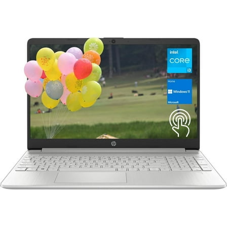HP Laptop Touchscreen, 15.6" HD Display, Intel Core i3-1215U Processor, 16GB RAM, 1TB SSD, Intel UHD Graphics, Wi-Fi, Bluetooth, Webcam, Media Card Reader, Numeric Keypad, Windows 11 Home, Silver