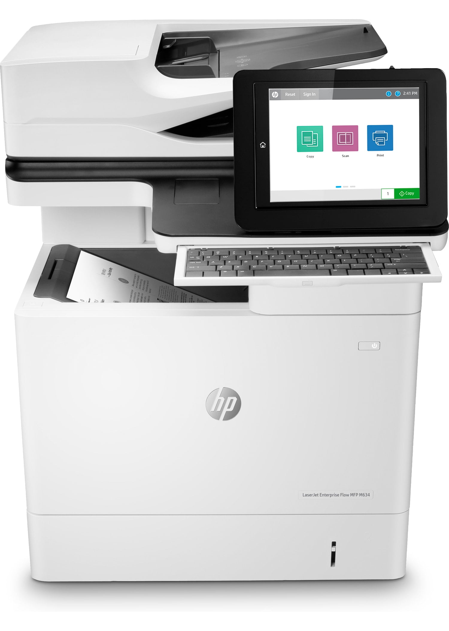 HP LaserJet Enterprise Flow MFP M634h Laser Printer, Black And White Mobile