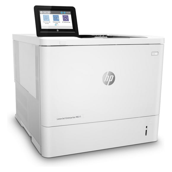 HP LaserJet Enterprise M611dn Laser Printer, Black And White Mobile Print Up to