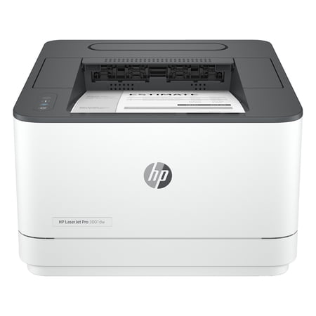 HP - LaserJet Pro 3001dw Wireless Black-and-White Laser Printer - White