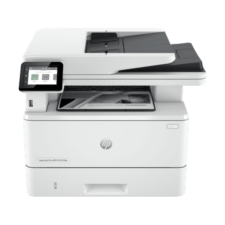 HP - LaserJet Pro MFP 4101fdne All-In-One Black-and-White Laser Printer with 3 months of Instant Ink included with HP+ - White