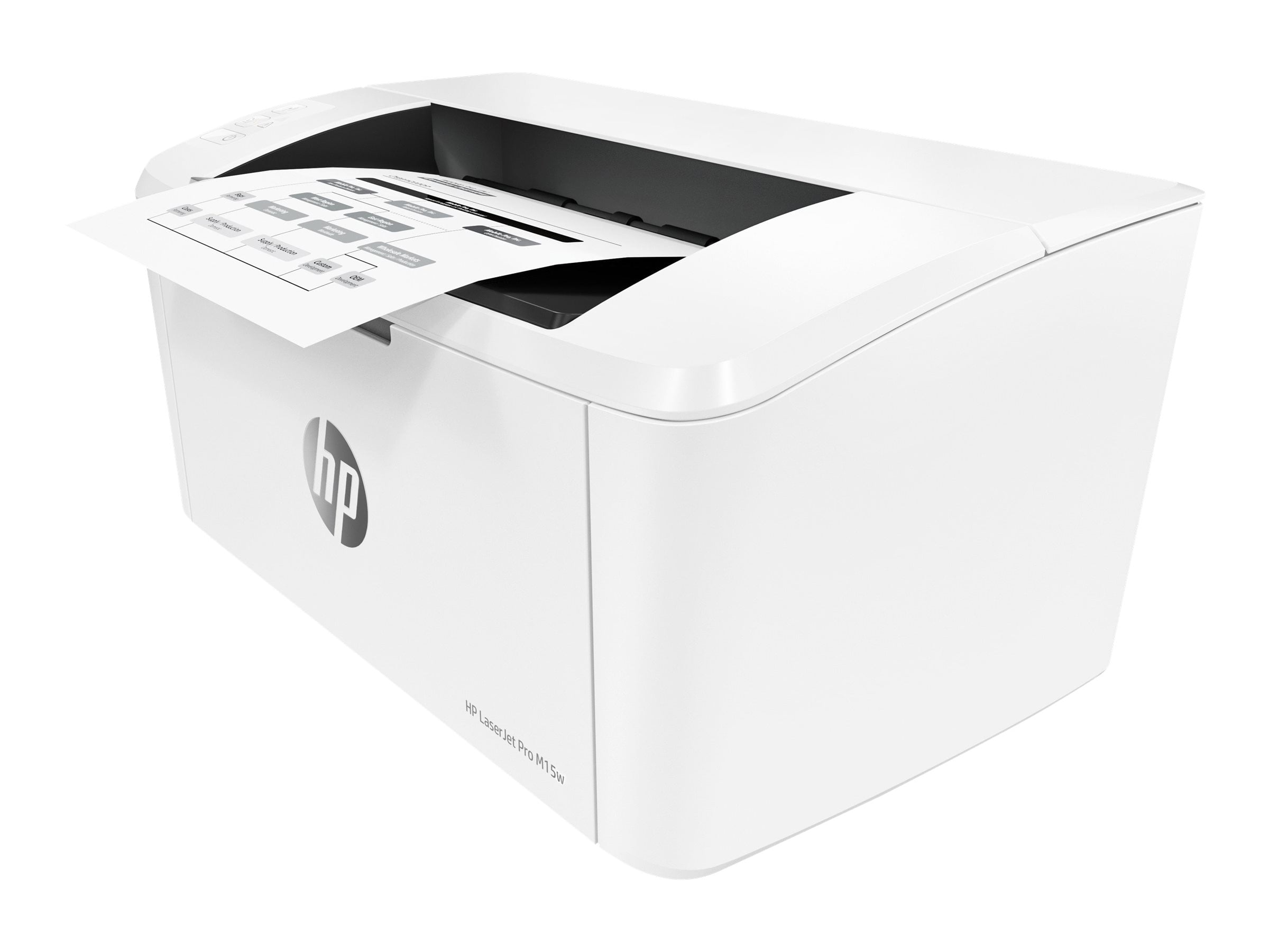 HP LaserJet Pro M15w - Printer - B/W - laser - A4 - 600 x 600 dpi - up to 18 ppm - capacity: 150 sheets - USB 2.0, Wi-Fi(n)