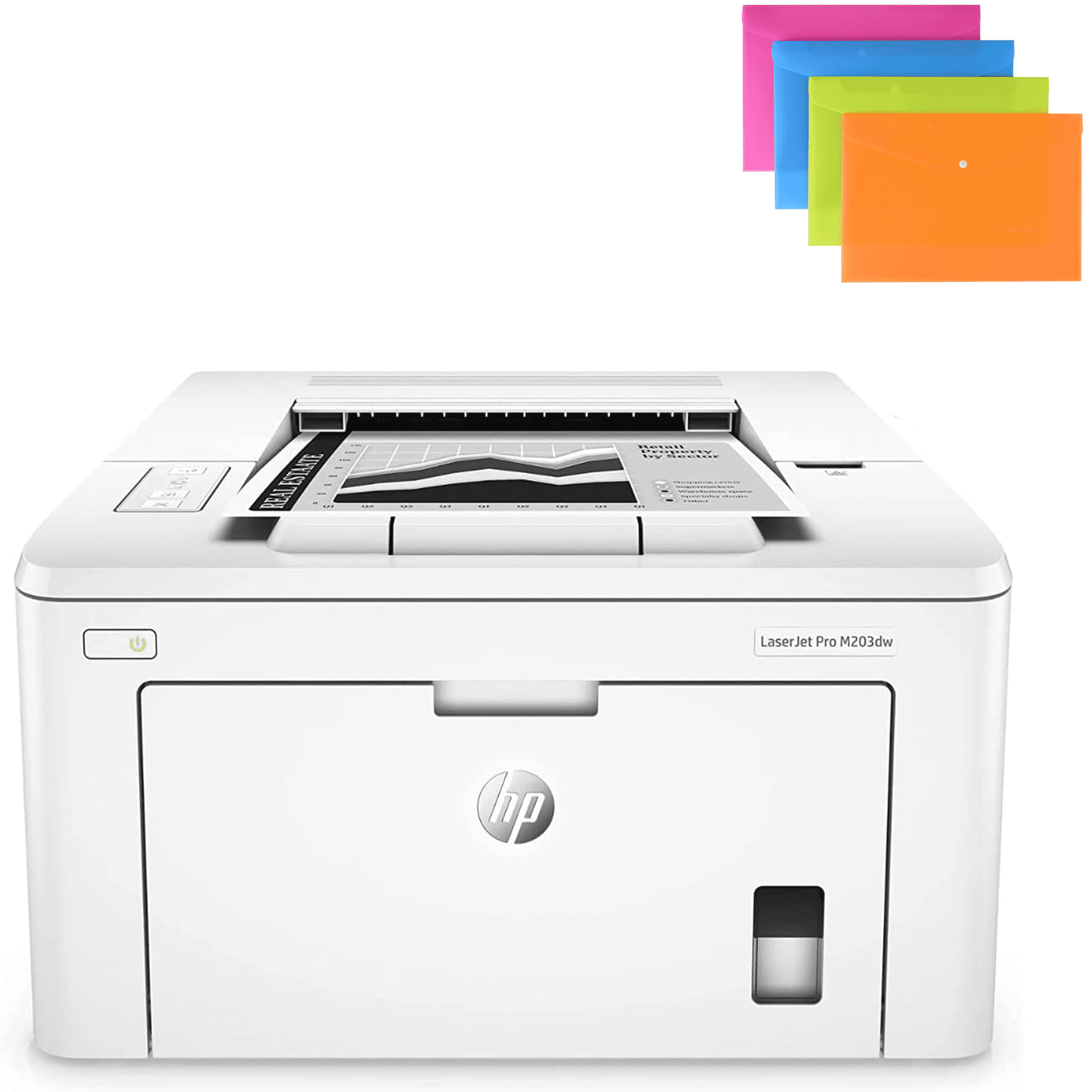 HP LaserJet Pro M203dw Wireless Monochrome Laser Printer, 30 ppm, 1200