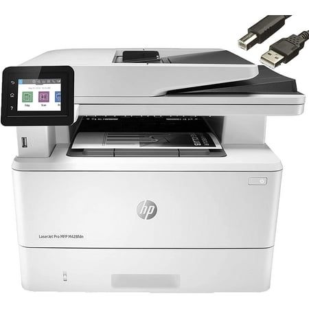 HP Laserjet Pro Mfp M428fdn Monochrome Laser All-in-One Printer, Print Scan Copy Fax, Bundle Cefesfy Printer Cable