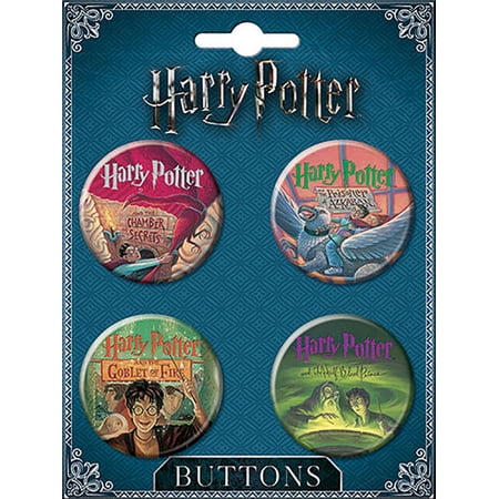 Harry Potter Literary 4 Piece Button Set #86582BT4
