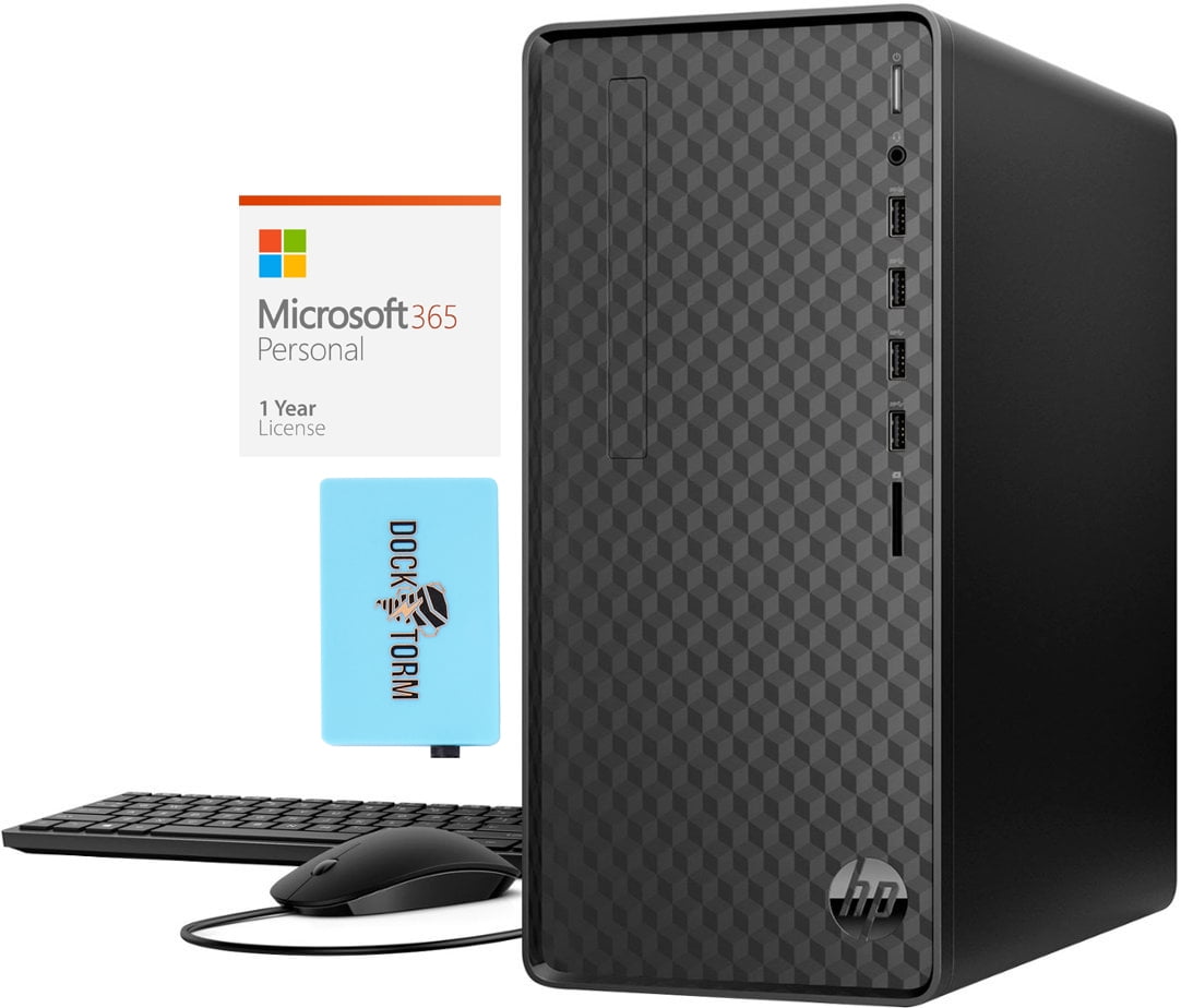 HP M01-F2254 Home ＆ Business Desktop (Intel i3-12100 4-Core, 8GB RAM, 256GB PCIe SSD, Intel UHD 730, WiFi, Bluetooth, Dark Black, Win 11 Pro) Bundle HP M01-F2254 Home&frasl;Business Desktop (Intel i3-12100 4-Core, Intel