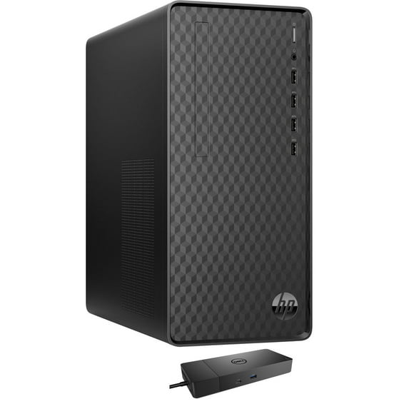HP M01 F3214 Home/Business Desktop (AMD Ryzen 3 5300G 4-Core, AMD Radeon, 32GB RAM, 1TB PCIe SSD, Wifi, USB 3.2, HDMI, Bluetooth, Win 11 Pro) with WD19S 180W Dock