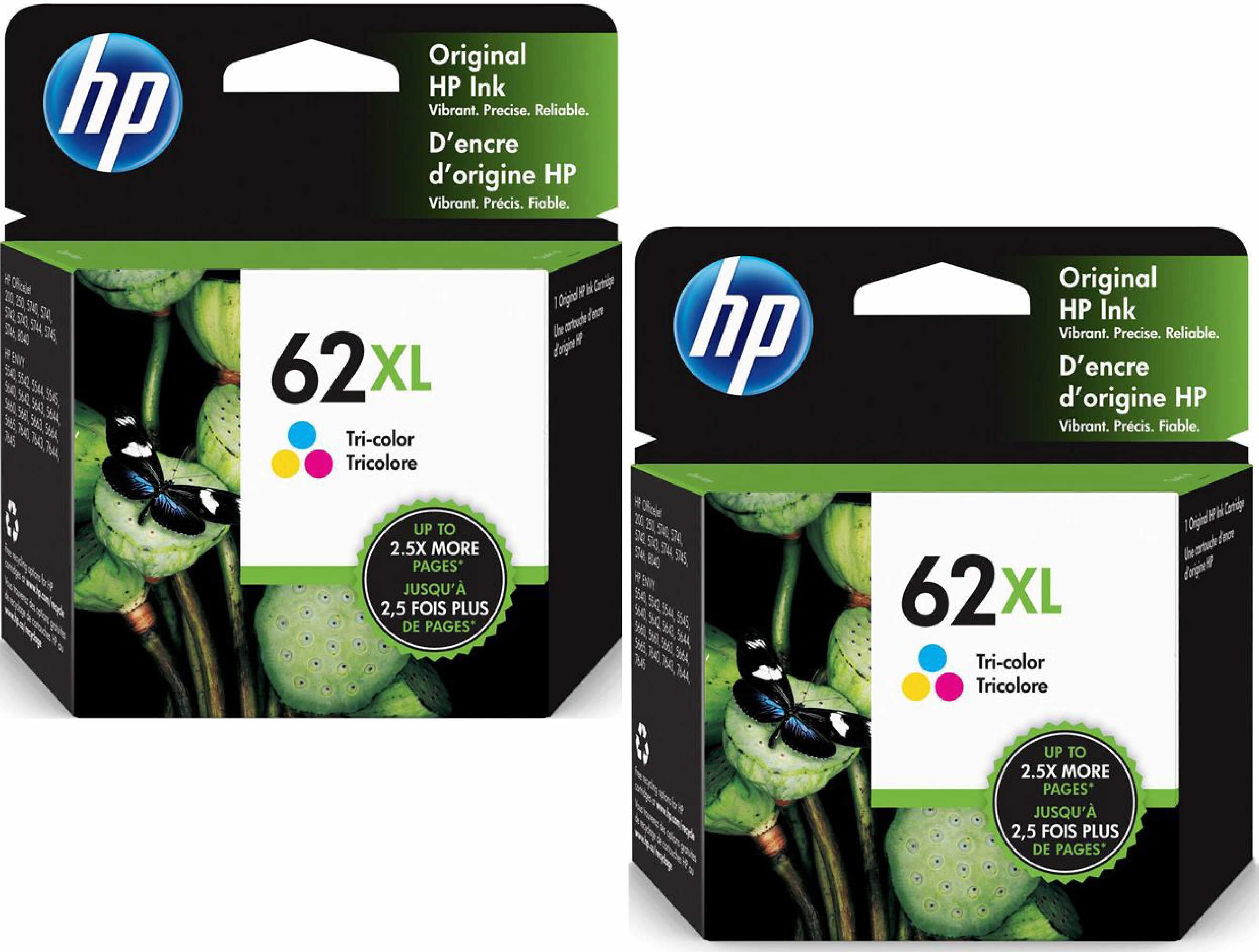HP-62 XL Cartouche d'encre compatible HP 62 XL C2P07AE Tricolor