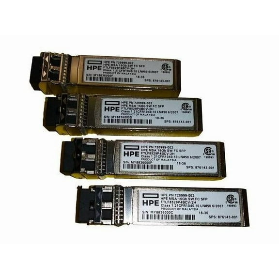 HPE C8R24B MSA 16Gb Short Wave Fibre Channel SFP+ 4-pack Transceiver