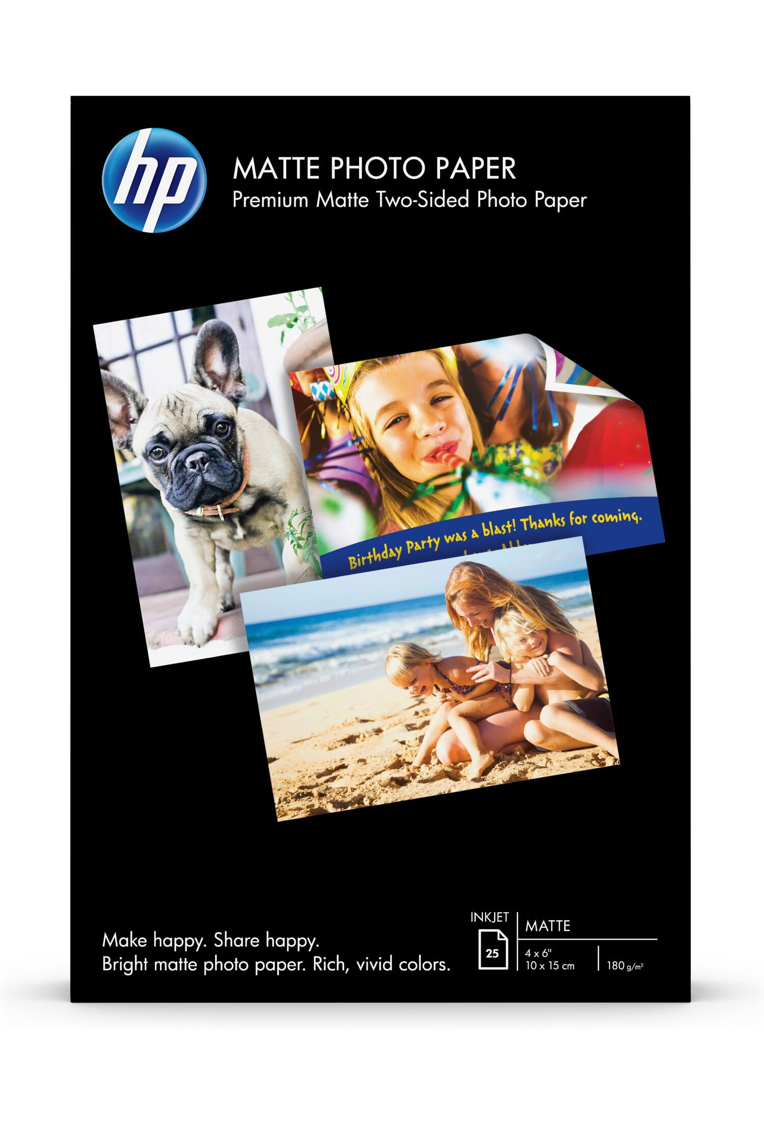 HP Matte Photo Paper | 25 Sheets | 4" x 6" | Exceptional quality