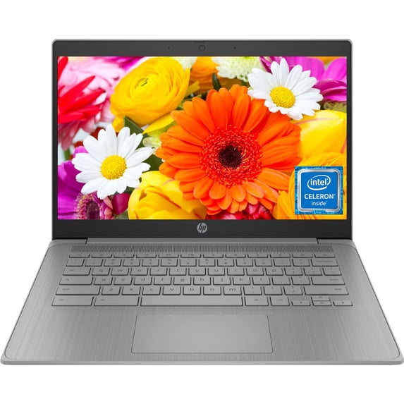 HP Newest 14" HD Chromebook Laptop for Students, Intel Quad-Core N4120(> N4020), 4GB RAM, 64GB eMMC, WiFi, Webcam, HDMI, USB-A&C, 14 Hours Battery life, ZOOM, Chrome OS, CUE Accessories