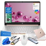 HP Newest 14 Laptop, Slim Light Laptop Computer for Students and Business, Intel 12th N150,1 Year Office 365, Webcam, HDMI, WiFi,16GB RAM,256GB Storage128GB eMMC+128GB SD Windows 11 Home Rose Gold