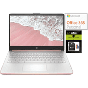 HP Newest 14 Laptop, Slim Light Laptop Computer for Students and Business, Intel Quad-Core N4120, 1 Year Office 365, Webcam, HDMI, WiFi, Win 11, 8GB RAM, 192GB Storage128GB eMMC+64GB SD