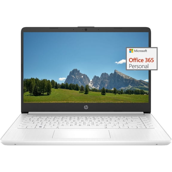 HP Newest 14" Ultra Light Student Laptop, Intel N4120 Quad-Core(> N4020), 16GB RAM, 192GB Storage(64GB eMMC+128GBSD Card), One Year Office 365, WiFi, Webcam, HDMI, USB-A&C, Win 11