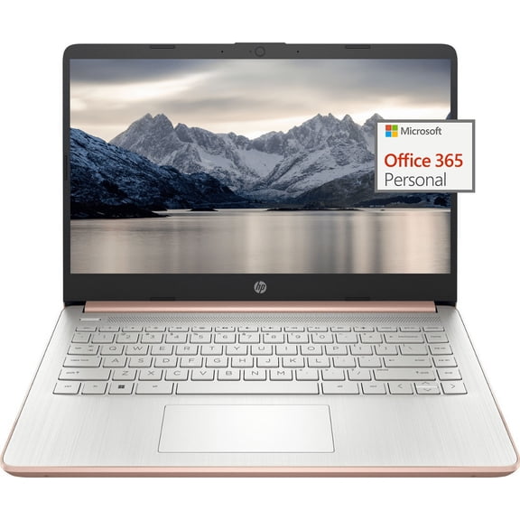 HP Newest 14" Ultra Light Student Laptop, Intel N4120 Quad-Core(> N4020), 8GB RAM, 192GB Storage(64GB eMMC+128GBSD Card), One Year Office 365, WiFi, Webcam, HDMI, USB-A&C, Win 11
