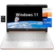 HP Newest 14" Ultral Light Laptop for Business. Intel Quad-Core N4120> N4020, 16GB RAM, 320GB Storage, 1 Year Office 365, 64GB eMMC+256GBSD Card Webcam, HDMI, WiFi, USB-A&C, Win 11 S/OLY
