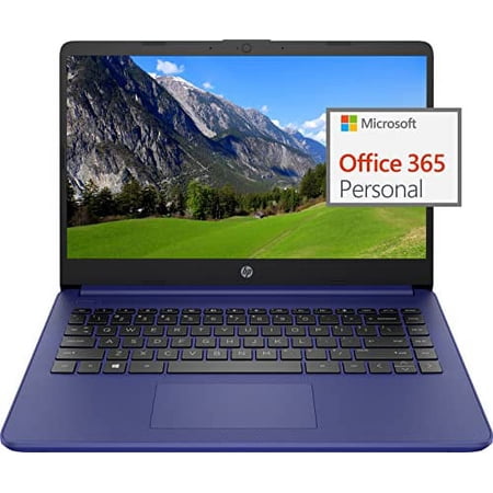 HP Newest 14" Ultral Light Laptop for Students and Business, Intel Quad-Core N4120, 8GB RAM, 192GB Storage(64GB eMMC+128GB Micro SD), 1 Year Office 365, Webcam, HDMI, WiFi, USB-A&C, Win 11 S