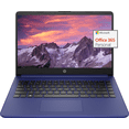 thumbnail image 1 of HP Newest 14" Ultral Light Student Laptop, Intel N4120 Quad-Core(> N4020), 16GB RAM, 128GB Storage(64GB eMMC+64GBSD Card), One Year Office 365, WiFi, Webcam, HDMI, USB-A&C, Win 11, 1 of 6