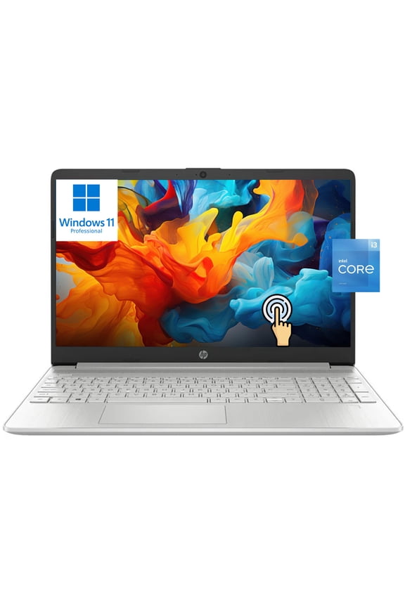 HP Newest 15 15.6" HD Touchscreen Business Laptop Computer, 12th Gen Intel Core i3-1215U, 16GB RAM, 256GB PCIe SSD, Long Battery Life, Wi-Fi 5, Bluetooth, Natural Silver