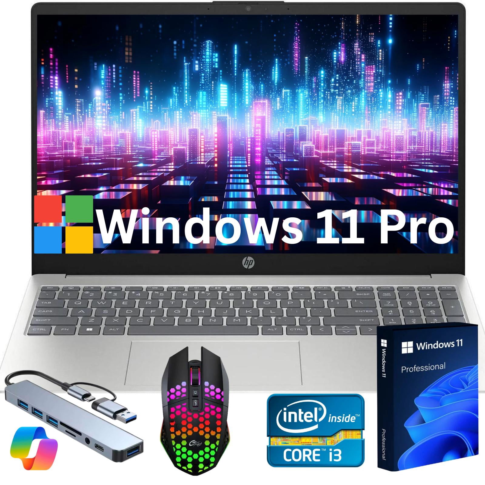 HP Newest 15 15.6" Full HD Laptop for Home & Student, 13th Gen Intel Core i3-N305, 16G RAM, 1TB PCIe SSD, Long Battery Life, Wi-Fi 5, Bluetooth, Windows 11 Pro Gift Set