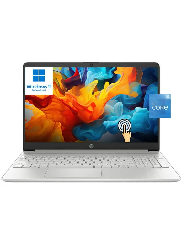 HP Newest 15 15.6" HD Touchscreen [Windows 11 Pro] Business Laptop Computer, 12th Gen Intel Core i3-1215U, 8GB RAM, 256GB PCIe SSD, Long Battery Life, Wi-Fi 5, Bluetooth, Natural Silver