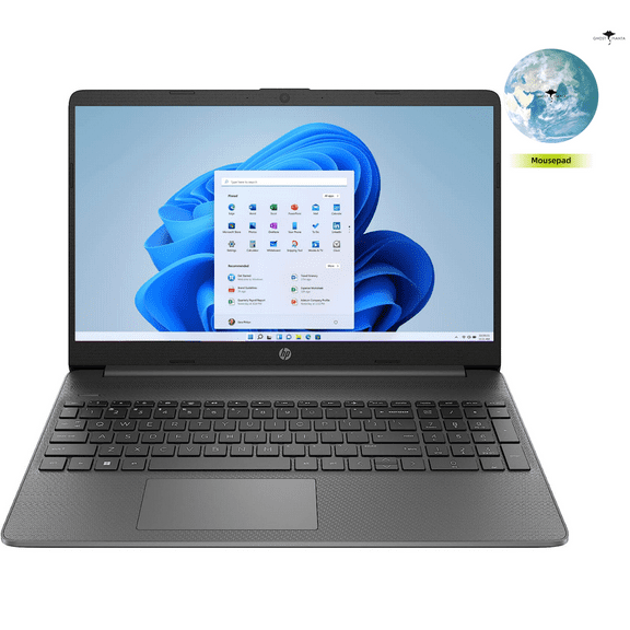 HP Newest 15.6" FHD Laptop, Intel 4-Core i3-1215U Quad-core Processor, 8GB Memory, 128GB NVMe SSD, Fast Charge, HDMI, WiFi & Bluetooth, Windows 11, w/GM Accessory
