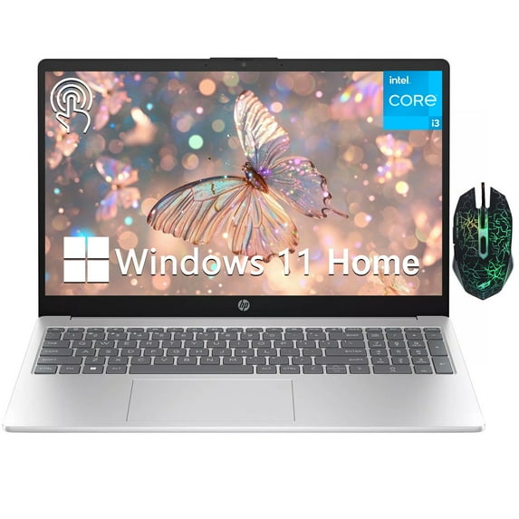 HP Newest 15.6" HD Touchscreen Laptop for Student & Business,Intel Core i3-1215U,32GB RAM,1TB SSD,Intel UHD Graphics,Bluetooth,Wi-Fi,Mouse,Windows 11 Home,Silver