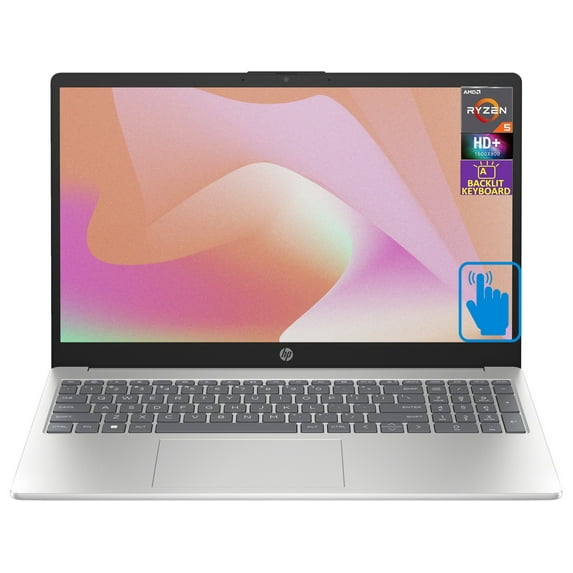 HP Newest 15.6in Touchscreen HD+ Brightview Laptop (AMD Ryzen 5 7530U 6-Core, 8GB RAM, 2TB PCIe SSD, AMD Radeon, Backlit KYB, WiFi 6, Bluetooth 5.3, Webcam, Win 11 Home)