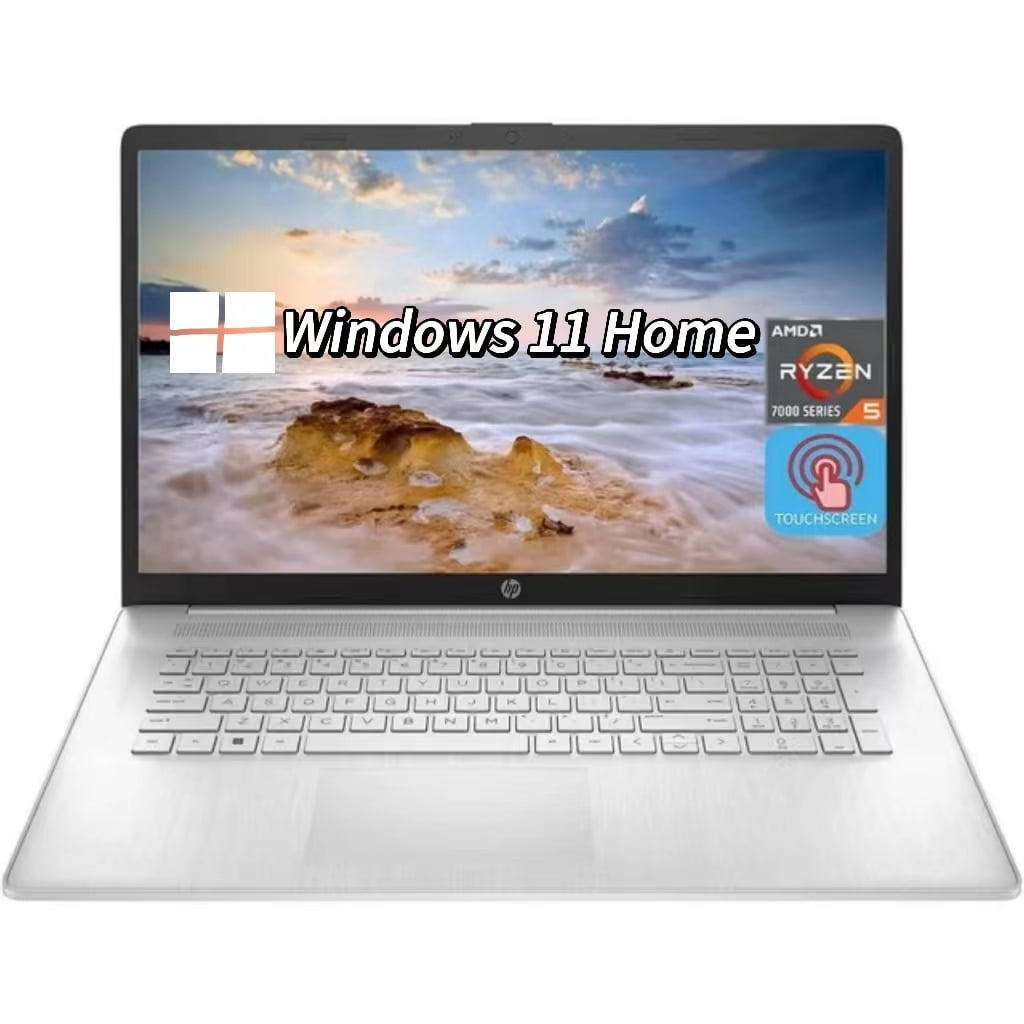 HP Newest 17 Laptop,17.3" HD+ Touchscreen Laptop, AMD Ryzen 5 7530U (Beats i7-1165G7), 12GB RAM, 256GB SSD, Wi-Fi 6,Bluetooth, Webcam, HDMI, Windows 11 Home, Silver