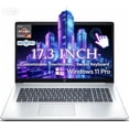 thumbnail image 1 of HP Newest 17 Laptop 17.3" HD+ Touchscreen Laptop, AMD Ryzen 5 7530U (Beats i7-1165G7), 16GB RAM, 512GB SSD, Wi-Fi 6,Bluetooth, Webcam, HDMI, Windows 11 Pro, Silver, 1 of 7