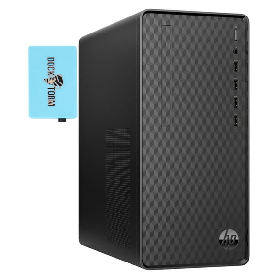 HP Newest Business Desktop PC (AMD Ryzen 3 5300G 4-Core 4.0GHz, 16GB RAM, 512GB PCIe SSD + 1TB HDD (3.5), Wifi, Bluetooth, RJ-45, Win 11 Home) with Dockztorm Dock