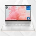 thumbnail image 1 of HP Newest Essential 17t Laptop, 17.3" HD+ Touchscreen, Intel Core i7-1355U, 16GB RAM, 512GB SSD, Webcam, HDMI, Backlit Keyboard, Fingerprint Reader, Wi-Fi 6, Windows 11 Pro, Pale Rose Gold, 1 of 5